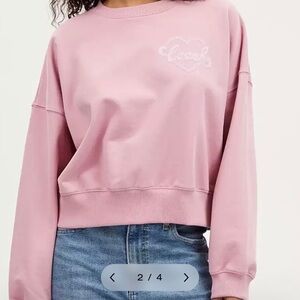 COPY - NWT COACH Pink Heart Crewneck Size Medium